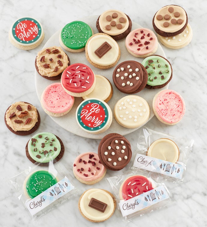 Bow Gift Box   Buttercream Frosted Holiday Cookies